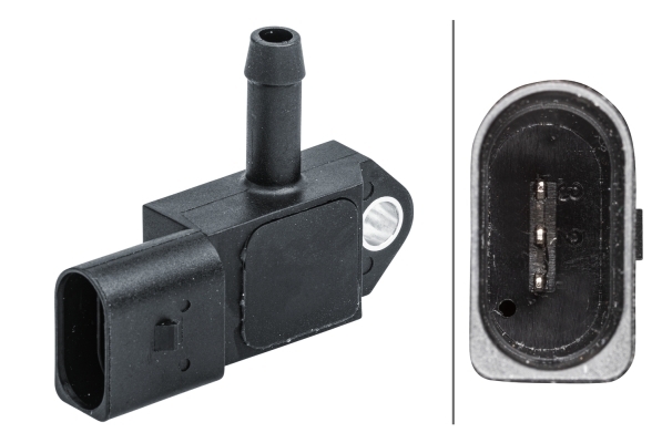 Sensore, Pressione gas scarico - 6PP 009 409-581 HELLA