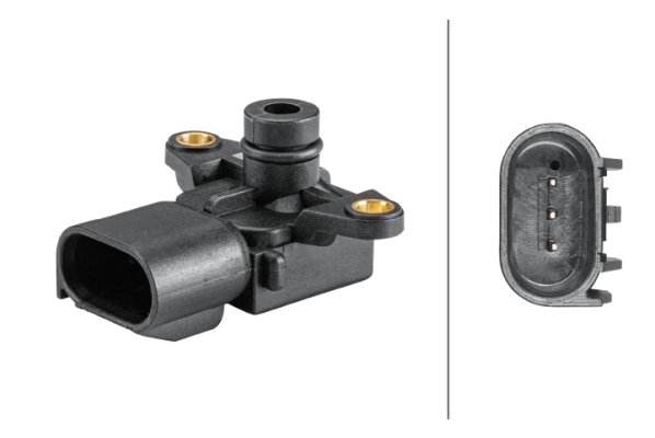 Sensore, Pressione collettore d'aspirazione - 6PP 358 152-241 HELLA