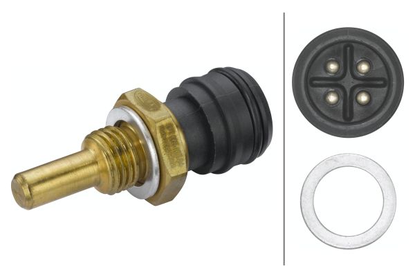 Sensore, Temperatura refrigerante - 6PT 009 107-841 HELLA
