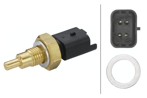 Sensor, coolant temperature - 6PT 009 309-581 HELLA