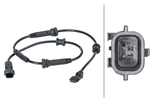 Sensor, wheel speed - 6PU 012 679-671 HELLA