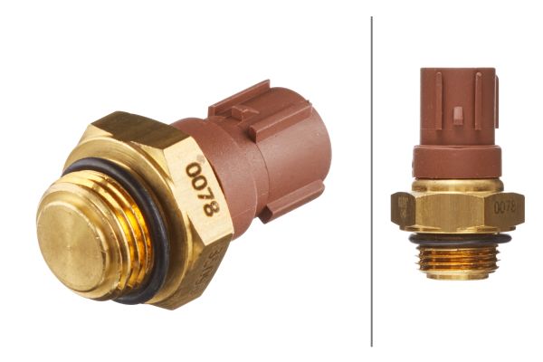 temperatūros jungiklis, radiatoriaus ventiliatorius - 6ZT 007 835-091 HELLA