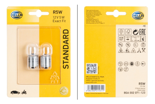 Bulb, indicator - 8GA 002 071-123 HELLA