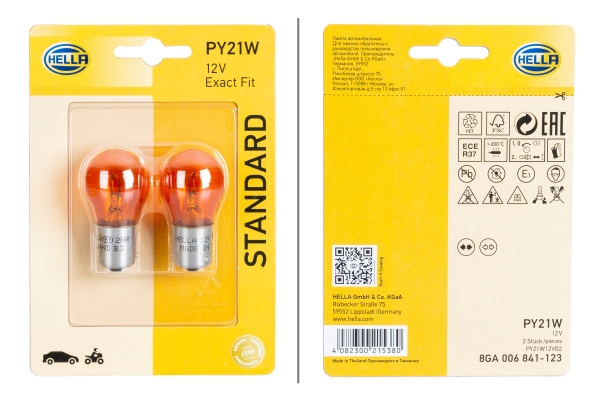 Bulb, indicator - 8GA 006 841-123 HELLA