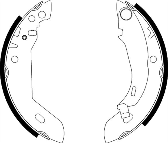 Brake Shoe Set - 8DB 355 000-591 HELLA
