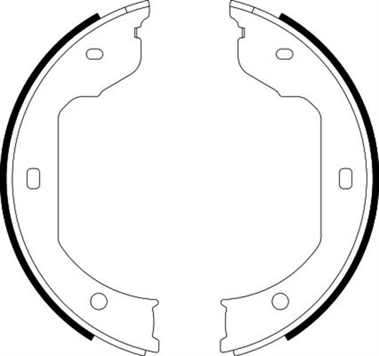 Brake Shoe Set, parking brake - 8DA 355 050-471 HELLA