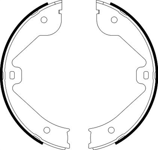 Brake Shoe Set, parking brake - 8DA 355 050-601 HELLA