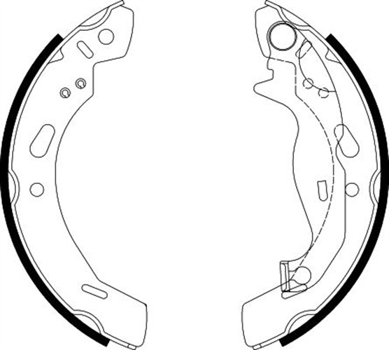 Brake Shoe Set - 8DB 355 000-291 HELLA