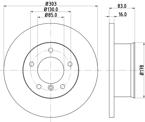 Brake Disc - 8DD 355 100-391 HELLA