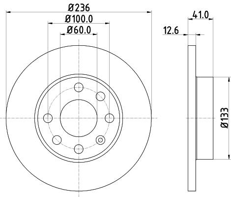Brake Disc - 8DD 355 100-431 HELLA