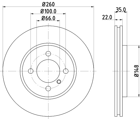 Bremsscheibe - 8DD 355 100-651 HELLA