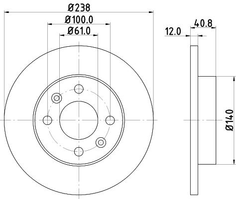 Brake Disc - 8DD 355 101-241 HELLA