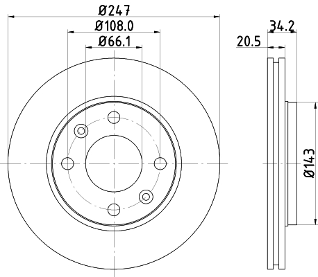 Discofreno - 8DD 355 101-801 HELLA