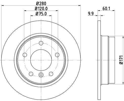 Brake Disc - 8DD 355 102-601 HELLA