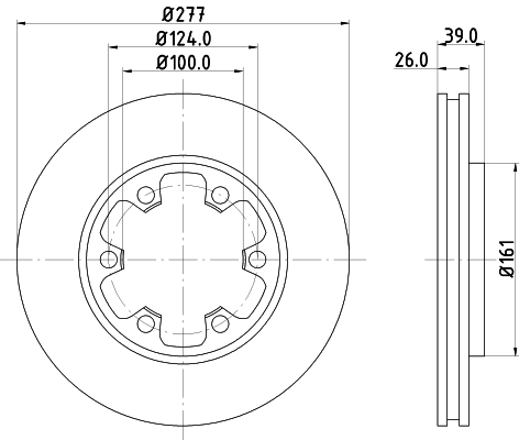 Brake Disc - 8DD 355 102-921 HELLA