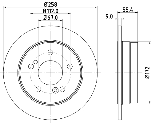 Brake Disc - 8DD 355 102-991 HELLA