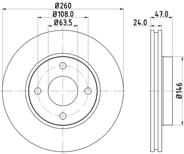 Brake Disc - 8DD 355 103-371 HELLA