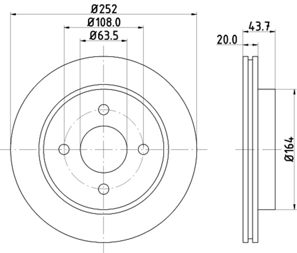 Brake Disc - 8DD 355 103-391 HELLA