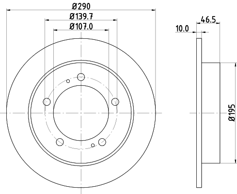 Brake Disc - 8DD 355 103-611 HELLA