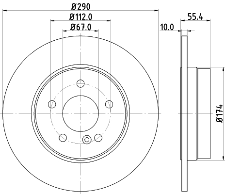 Brake Disc - 8DD 355 104-321 HELLA