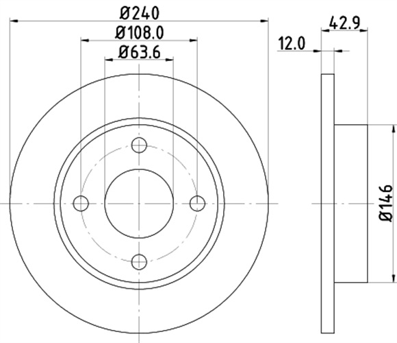 Brake Disc - 8DD 355 104-631 HELLA