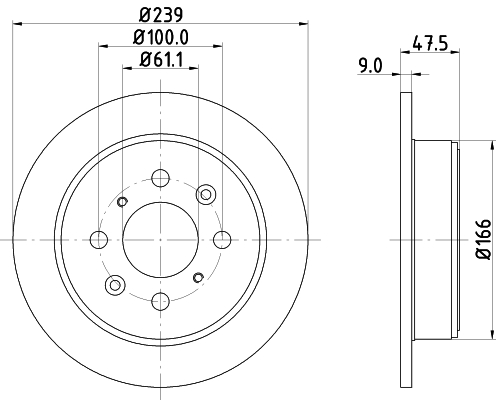 stabdžių diskas - 8DD 355 104-951 HELLA