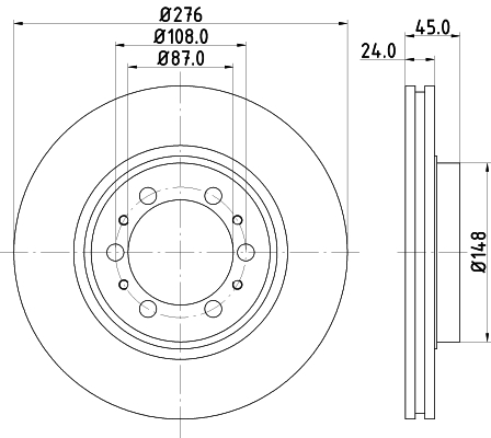 Discofreno - 8DD 355 105-131 HELLA