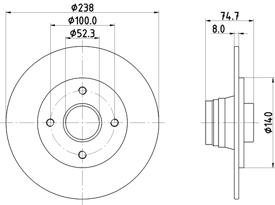 Brake Disc - 8DD 355 105-271 HELLA