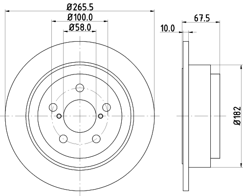 Brake Disc - 8DD 355 105-331 HELLA