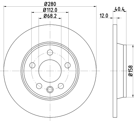 Brake Disc - 8DD 355 105-611 HELLA