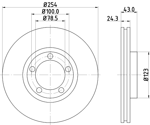 Brake Disc - 8DD 355 105-631 HELLA