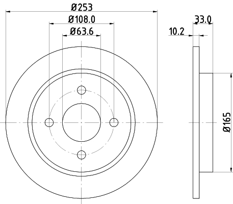 Brake Disc - 8DD 355 105-661 HELLA