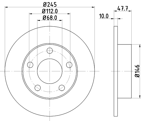 Brake Disc - 8DD 355 105-681 HELLA