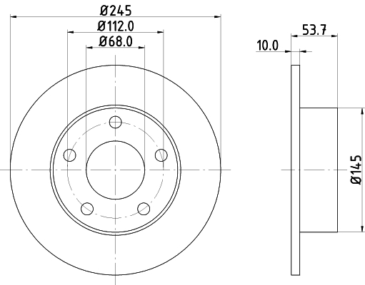 Brake Disc - 8DD 355 118-581 HELLA