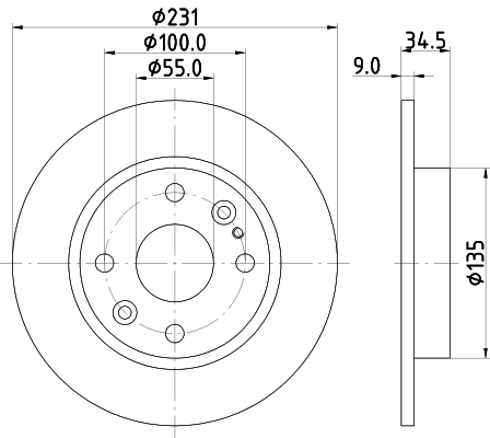 Brake Disc - 8DD 355 106-471 HELLA
