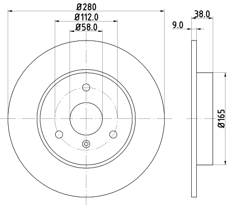 Brake Disc - 8DD 355 127-411 HELLA