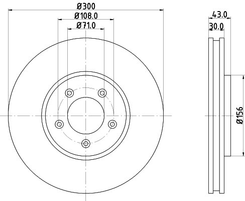 Brake Disc - 8DD 355 106-821 HELLA