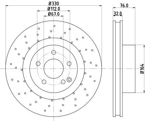 Discofreno - 8DD 355 127-461 HELLA