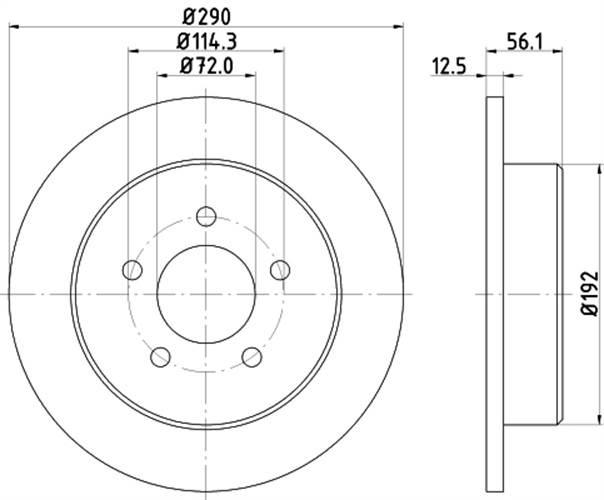 Brake Disc - 8DD 355 107-901 HELLA