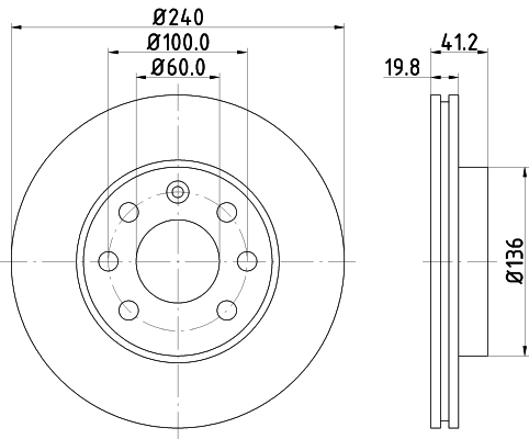 Brake Disc - 8DD 355 108-331 HELLA