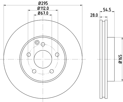 Brake Disc - 8DD 355 127-761 HELLA