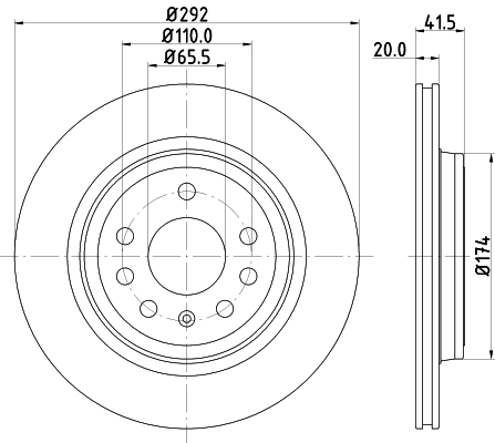 Brake Disc - 8DD 355 109-191 HELLA