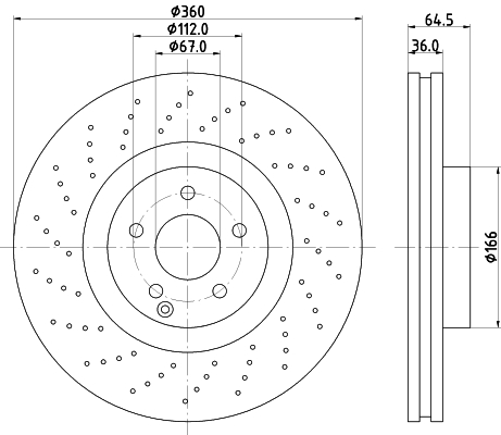 Brake Disc - 8DD 355 127-961 HELLA