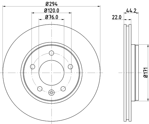 stabdžių diskas - 8DD 355 128-031 HELLA