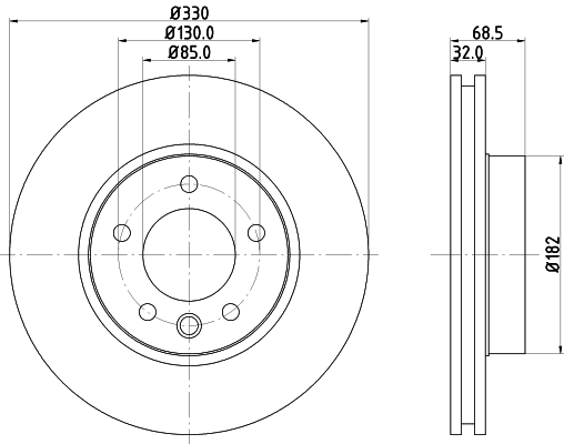 Discofreno - 8DD 355 109-741 HELLA