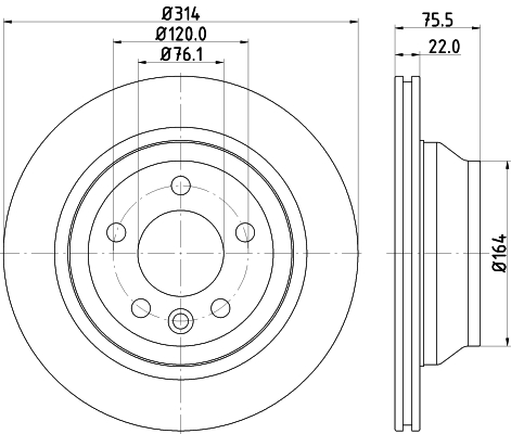 Discofreno - 8DD 355 128-081 HELLA