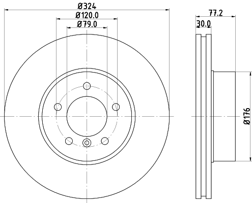 stabdžių diskas - 8DD 355 128-111 HELLA