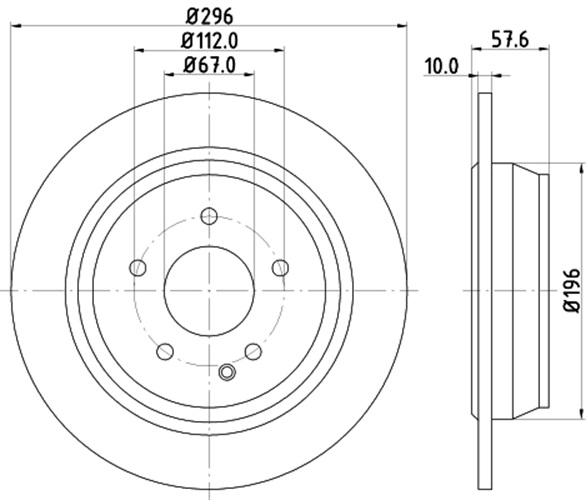 Brake Disc - 8DD 355 110-091 HELLA