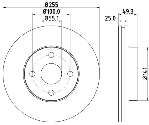 Brake Disc - 8DD 355 118-621 HELLA