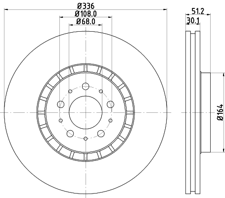 Brake Disc - 8DD 355 110-591 HELLA